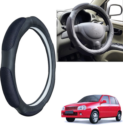 PEEPS STORE Steering Cover For Maruti Zen(Black, Leatherite)