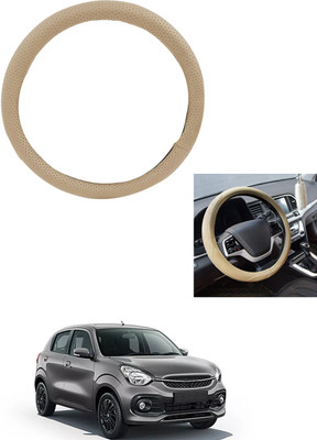 MATIES Steering Cover For Maruti Celerio(Beige, Leather)