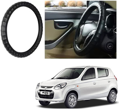Shubh Auto Hand Stiched Steering Cover For Maruti Alto 800(Black, Leatherite)