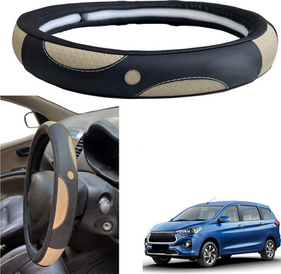 PEEPS STORE Steering Cover For Toyota NA(Black, Leather)