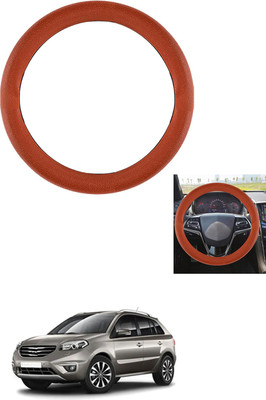 MATIES Steering Cover For Renault Koleos(Tan, Leather)