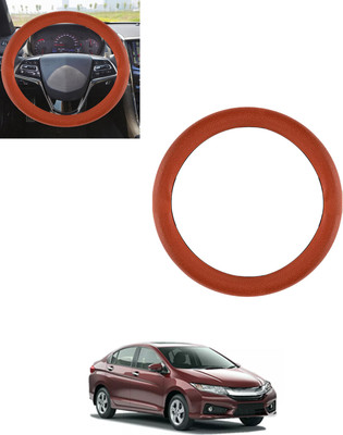 AYW Steering Cover For Honda Universal For Car(Tan, Leatherite)