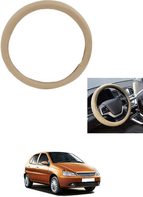 MATIES Steering Cover For Tata Indica(Beige, Leather)
