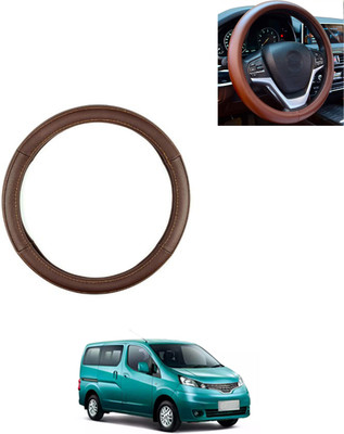 AYW Steering Cover For Nissan Evalia(Brown, Leatherite)