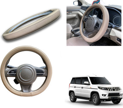 PEEPS STORE Steering Cover For Mahindra Bolero(Black, Leatherite)