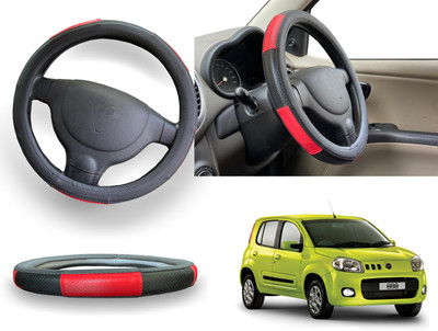 PEEPS STORE Steering Cover For Fiat Palio(Red, Leatherite)