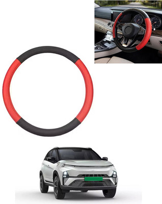 AYW Steering Cover For Tata Universal For Car(Red/Black, Leatherite)