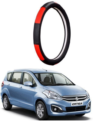AUTO PEARL Steering Cover For Maruti Ertiga(Gold Blaze Black and Red, Leatherite)