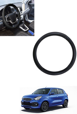 ABJD Steering Cover For Suzuki Celerio(Black, Leatherite)