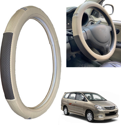 PEEPS STORE Steering Cover For Toyota Innova(Black, Leatherite)