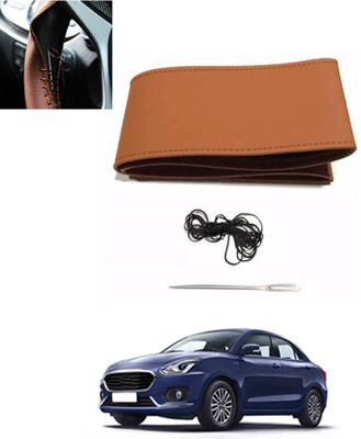 ABJD Hand Stiched Steering Cover For Suzuki Swift Dzire(Tan, Leatherite)
