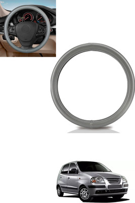 MATIES Steering Cover For Hyundai Universal For Car(Silver, Leather)