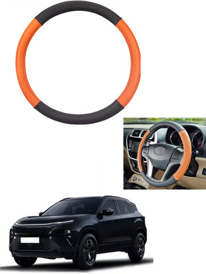 MATIES Steering Cover For Tata Universal For Car(Tan/Black, Leather)