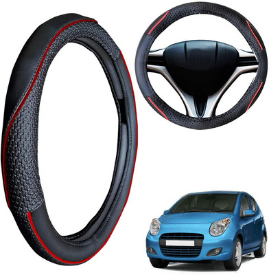 PEEPS STORE Steering Cover For Maruti A-Star(Black, Leatherite)