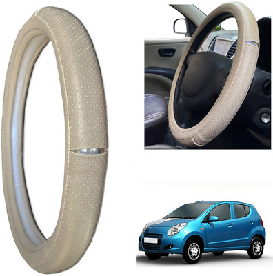 PEEPS STORE Steering Cover For Maruti A-Star(Black, Leatherite)