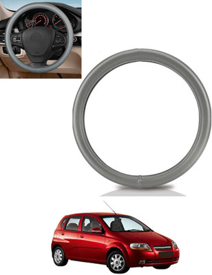 monolive Steering Cover For Chevrolet Aveo UVA(Grey, Leatherite)