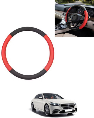 AYW Steering Cover For Mercedes Benz Universal For Car(Red/Black, Leatherite)