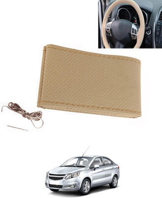MATIES Hand Stiched Steering Cover For Chevrolet Sail(Beige, Leatherite)