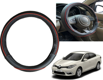 PEEPS STORE Steering Cover For Renault Fluence(Black, Red, Leatherite)