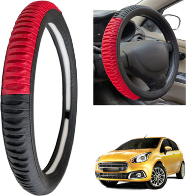 PEEPS STORE Steering Cover For Fiat Punto Evo(Black, Leatherite)
