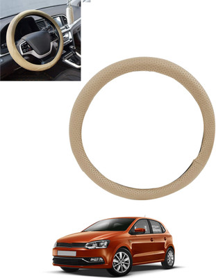 ABJD Steering Cover For Volkswagen Polo(Beige, Leatherite)