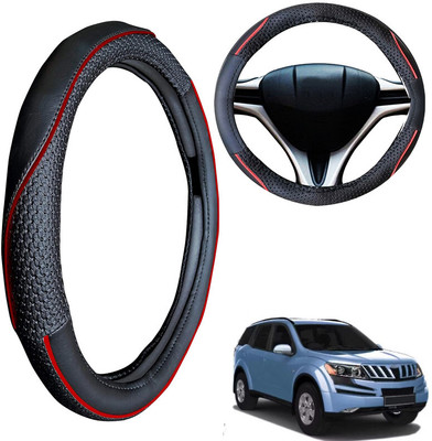 PEEPS STORE Steering Cover For Mahindra XUV 500(Black, Leatherite)