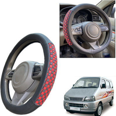 PEEPS STORE Steering Cover For Maruti Versa(Black, Leatherite)