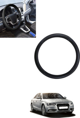 ABJD Steering Cover For Audi S4(Black, Leatherite)