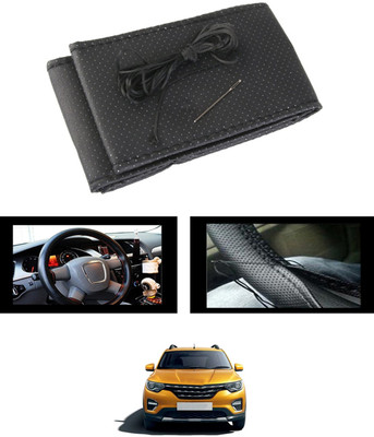 monolive Hand Stiched Steering Cover For Renault Universal For Car(Black, Leatherite)