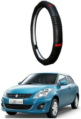 AUTO PEARL Steering Cover For Maruti Swift Dzire(Diamond Black Red, Leatherite)