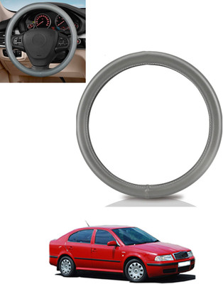 monolive Steering Cover For Skoda Octavia(Grey, Leatherite)