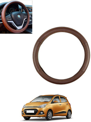monolive Steering Cover For Fiat Grand Punto(Brown, Leatherite)