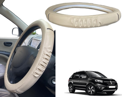 PEEPS STORE Steering Cover For Renault Koleos(Black, Red, Leatherite)