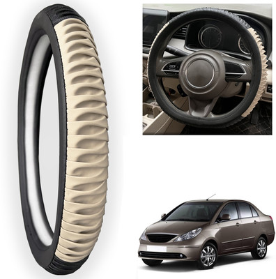 PEEPS STORE Steering Cover For Tata Indigo(Black, Leatherite)