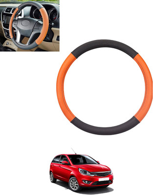 monolive Steering Cover For Tata Bolt(Tan, Black, Leatherite)