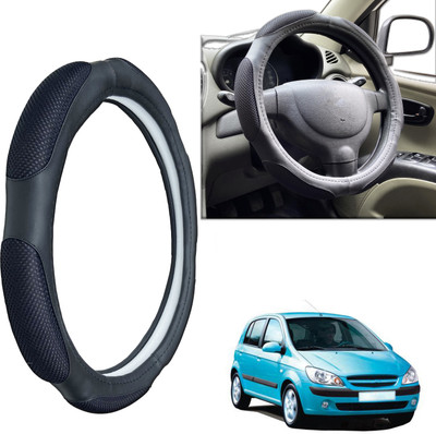 PEEPS STORE Steering Cover For Hyundai Getz(Black, Leatherite)