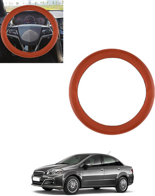 AYW Steering Cover For Fiat Linea(Tan, Leatherite)
