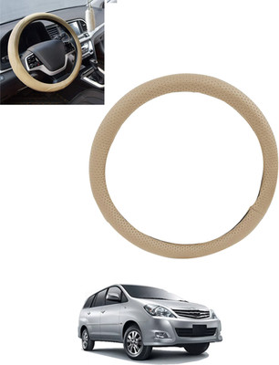 ABJD Steering Cover For Toyota Innova(Beige, Leatherite)