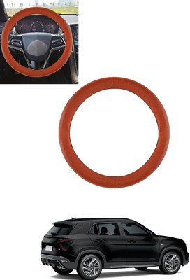 ABJD Steering Cover For Hyundai Creta(Tan, Leatherite)
