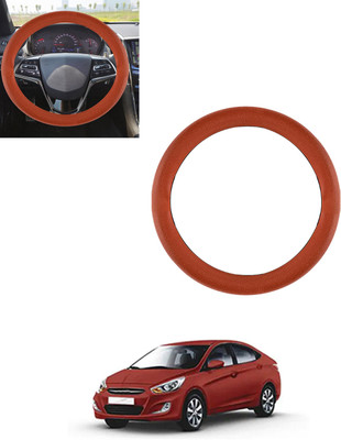 AYW Steering Cover For Hyundai Verna(Tan, Leatherite)