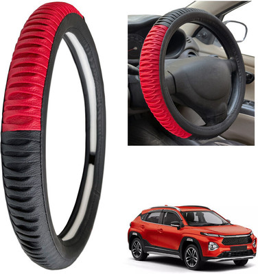 PEEPS STORE Steering Cover For Toyota NA(Black, Leatherite)