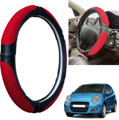 PEEPS STORE Steering Cover For Maruti A-Star(Black, Leatherite)