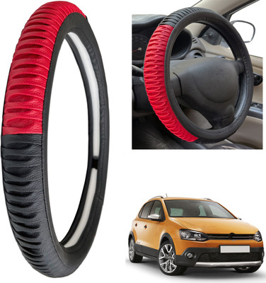 PEEPS STORE Steering Cover For Volkswagen Polo(Black, Leatherite)