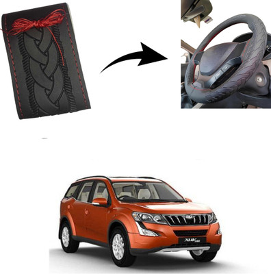 Autoinnovation Hand Stiched Steering Cover For Mahindra XUV 500(Black, Leather)