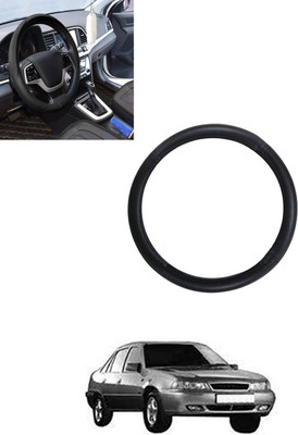 monolive Steering Cover For Daewoo Cielo(Black, Leatherite)