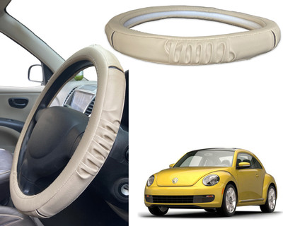 PEEPS STORE Steering Cover For Volkswagen NA(Black, Red, Leatherite)