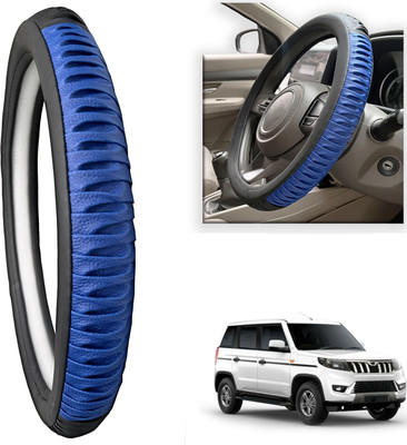 PEEPS STORE Steering Cover For Mahindra Bolero(Black, Leatherite)