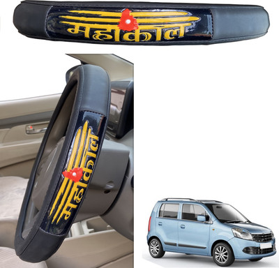 PEEPS STORE Steering Cover For Maruti WagonR(Black, Leatherite)