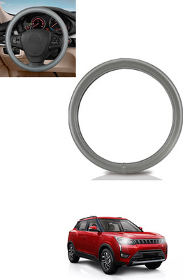 MATIES Steering Cover For Mahindra Universal For Car(Silver, Leather)