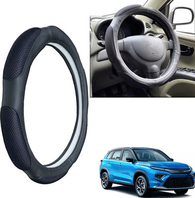 PEEPS STORE Steering Cover For Toyota NA(Black, Leatherite)